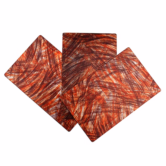 Fireproof Wallpaper Aluminum Building Materials Brushed Aluminium Composite Panel