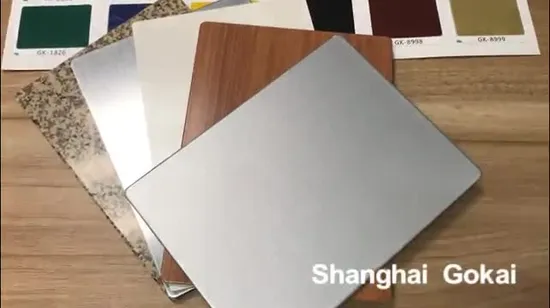 Plastic Scraps 12mm Curtain Wall China Brown Marble Covered Aluminum Composite Panel 