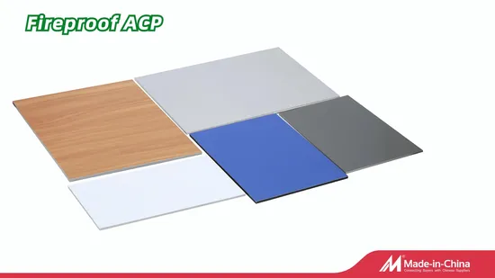 A2 B1 Fireproof ACP Aluminum Composite Panel with PE PVDF Coating Wall Cladding Fireproof 